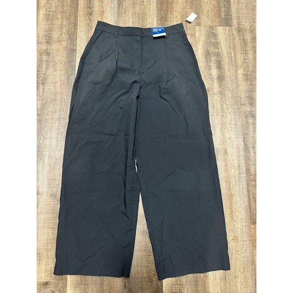 Old Navy NWT Black Hi Rise Wide Leg Pants Size 10 - Picture 1 of 4